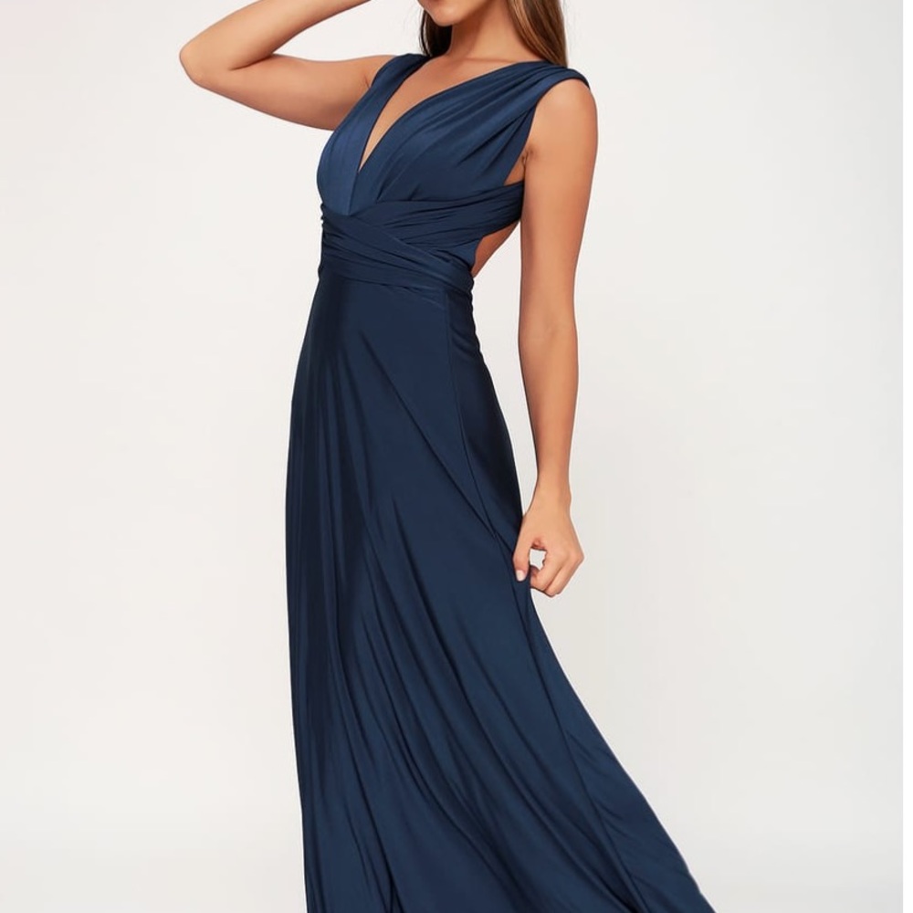 Navy Lulus Convertible Bridesmaid Dress